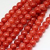 Natural Yellow Jade Beads Strands G-G598-6mm-YXS-16-1