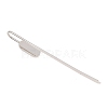 Oval Iron Stamping Blank Swan Neck Bookmark Findings AJEW-B032-01A-P-2