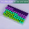 80Pcs 4 Style Round Silicone Focal Beads SIL-SZ0001-22J-4