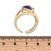 Brass Micro Pave Cubic Zirconia Cuff Rings for Women GG-CBA7610-11G-04-5