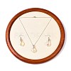 Flat Round Wood Pesentation Jewelry Display Tray ODIS-P008-20B-4