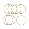 7Pcs PVD Vacuum Plating 304 Stainless Steel Textured Bangles Set for Women BJEW-A011-12D-G-2