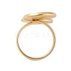304 Stainless Steel Open Cuff Ring Findings STAS-E124-05K-G-3
