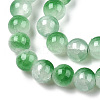 Crackle Baking Paint Imitation Jade Glass Beads Strands X1-DGLA-T003-8mm-07-2