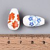 Printed Handmade Porcelain Beads PORC-N014-06A-4