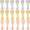 SUNNYCLUE 30Pcs 3 Colors Filigree Rack Plating Brass Pendant Pinch Bails KK-SC0005-58-1