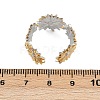 304 Stainless Steel Double Color Cuff Rings RJEW-S635-01GP-09-5