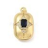 Brass Cubic Zirconia Locket Pendants KK-N254-93G-G-1