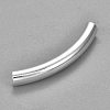 304 Stainless Steel Curved Tube Beads STAS-P128-03S-1