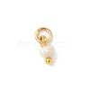 Natural Cultured Freshwater Pearl Rondelle Charms PALLOY-JF04393-02-3