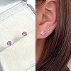 Cubic Zirconia Diamond Stud Earrings STER-M105-01B-S-2