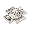 Tibetan Style Alloy Cross with Jesus Alloy Pendants for Easter Jewelry LF10674Y-2