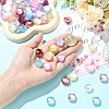 30Pcs 3 Styles UV Plating Resin Beads RESI-YW0005-80-5