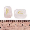 Rectangle Natural Rose Quartz Rune Stones G-Z059-01C-3