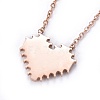 304 Stainless Steel Pendant Necklaces NJEW-I232-02RG-3