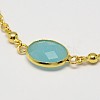 Golden Plated Brass Chain Necklaces NJEW-P121-30A-2