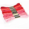 8 Skeins 8 Colors Gradient Color 6-Ply Cotton Embroidery Floss PW-WG66837-05-1