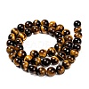 Natural Tiger Eye Beads Strands G-J303-11-8mm-2