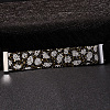 Faux Suede and Hotfix Rhinestone Bracelets BJEW-BB35335-4