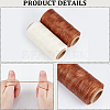 2 Rolls 2 Colors Flat Waxed Cotton Cord OCOR-CL0001-13-6