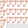 24Pcs Brass Screw On Clip-on Earring Findings KK-SP0001-20RG-1