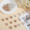 40Pcs 2 Colors Alloy Rhinestone Shank Buttons BUTT-ME0001-29-4