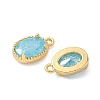 Brass Crushed Ice Cut Cubic Zirconia Pendants KK-D024-24C-G-2