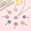 10Pcs Handmade Polymer Clay & Alloy Pendant Decoraions HJEW-YW00183-2