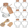 DIY Heart Shape Transparent Glass Bottles Kits AJEW-BC0006-04-1
