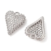 Brass Micro Pave Clear Cubic Zirconia Pendants KK-S388-01P-01-2