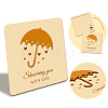 Wooden Commemorative Cards WOOD-WH0040-010-1