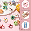 16Pcs 8 Styles Handmade Porcelain Beads PORC-CJ0001-39-3