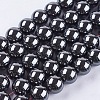 Non-Magnetic Synthetic Hematite Beads Strands G-H1624-12mm-1-1
