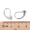 Anti-Tarnish Rhodium Plated 925 Sterling Silver Leverback Earring Findings STER-I017-084I-P-4