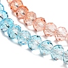 Transparent Painted Glass Beads Strands DGLA-A034-T6mm-A19-4