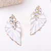 Alloy Enamel & Crystal Rhinestone Stud Earrings WG56AC9-01-3