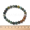 Natural Indian Agate Bead Stretch Bracelets X-BJEW-K212-B-010-8