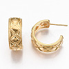 Brass Half Hoop Earrings KK-R117-019-NF-3