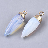 Top Golden Plated Opalite Pointed Pendants G-S359-078G-3