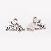 Tibetan Style Alloy Puppy Pendants TIBEP-0399-S-FF-3