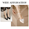 4Pcs 2 Colors Glass Rhinestone Rectangle Shoe Decorations FIND-FG0002-37-5