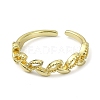 Brass Open Cuff Ring RJEW-B051-18G-2