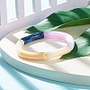 Acrylic Curved Tube Beaded Stretch Bracelet BJEW-JB07980-01-2