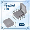 Flocking Plastic Badge Storage Box CON-WH0105-04B-2