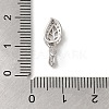Rhodium Plated 925 Sterling Silver Ice Pick Pinch Bails X-STER-NH0001-24P-3
