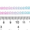 Gradient Color Baking Paint Glass Bead Strands DGLA-A039-T4mm-A05-5