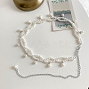Alloy with Plastic Pearl Round Beaded Tassel Waist Belly Belts for Women FS-WGC59BD-01-2