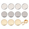 12Pcs 3 Colors Brass Cufflinks KK-GL0001-05-1