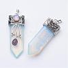 Natural & Synthetic Mixed Stone Big Pointed Pendants G-F340-05-3
