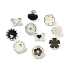 40Pcs 10 Styles 1-Hole Alloy Shank Buttons BUTT-CJ0001-07-8